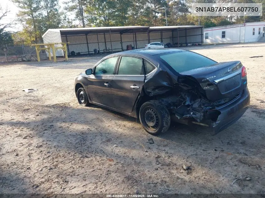 3N1AB7AP8EL607750 2014 Nissan Sentra S