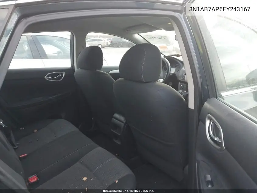 3N1AB7AP6EY243167 2014 Nissan Sentra Sv