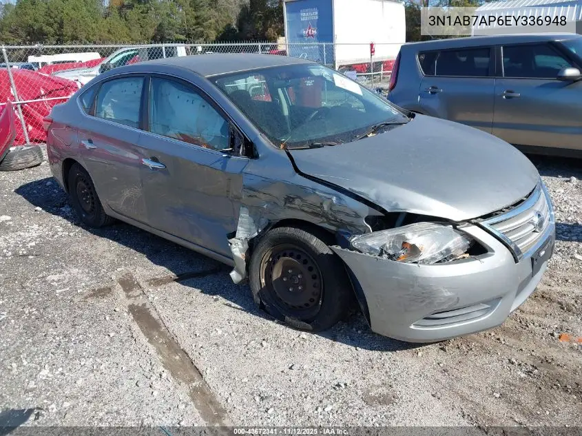 3N1AB7AP6EY336948 2014 Nissan Sentra S
