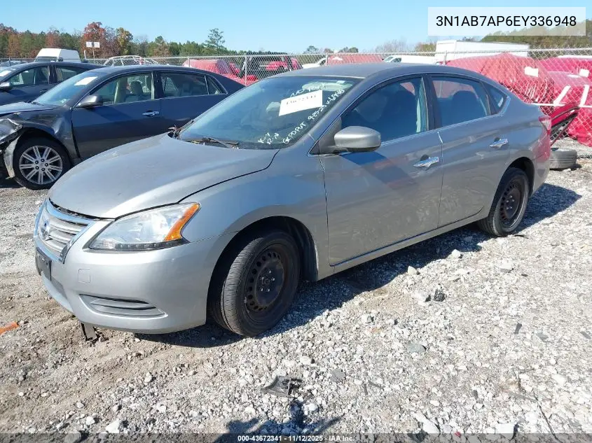3N1AB7AP6EY336948 2014 Nissan Sentra S