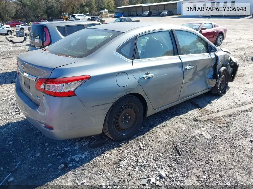 3N1AB7AP6EY336948 2014 Nissan Sentra S