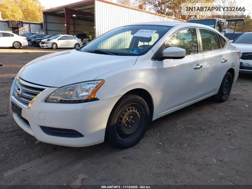 3N1AB7AP9EY332666 2014 Nissan Sentra Sv