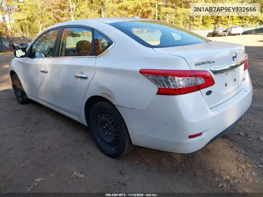 3N1AB7AP9EY332666 2014 Nissan Sentra Sv