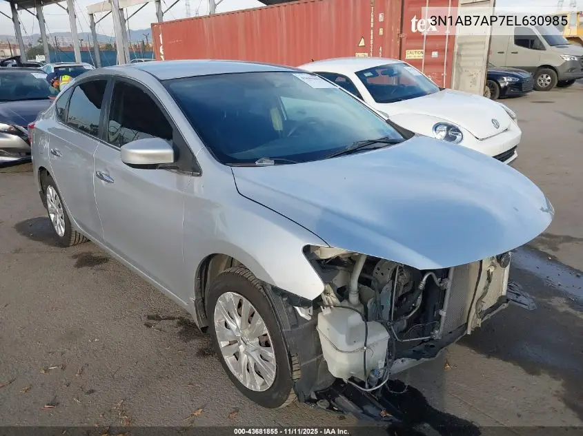 3N1AB7AP7EL630985 2014 Nissan Sentra S