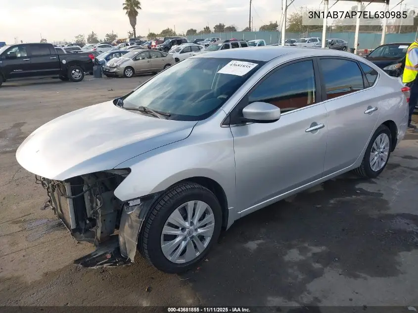 3N1AB7AP7EL630985 2014 Nissan Sentra S