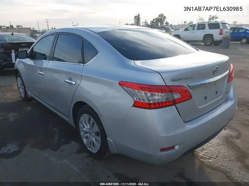 3N1AB7AP7EL630985 2014 Nissan Sentra S