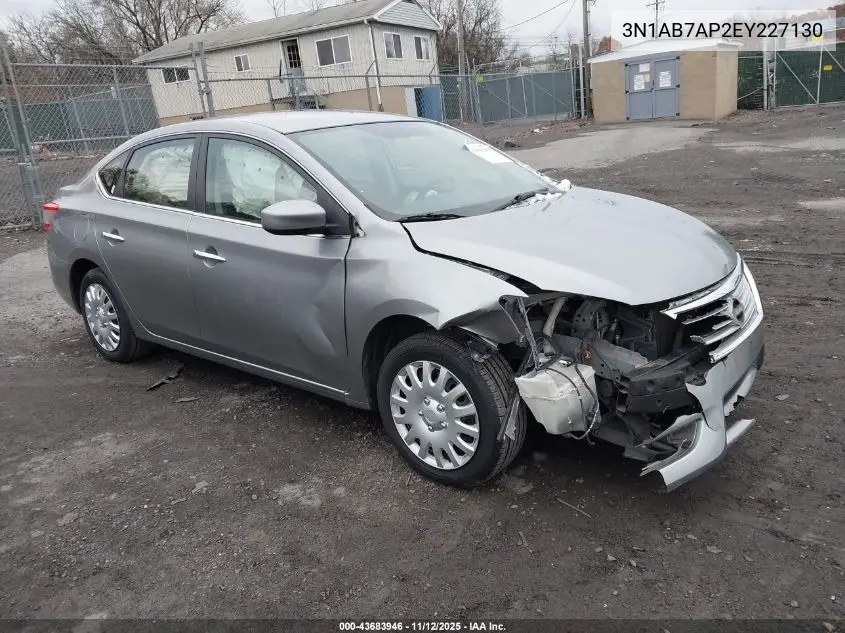 3N1AB7AP2EY227130 2014 Nissan Sentra Fe+ S/Fe+ Sv/S/Sl/Sr/Sv