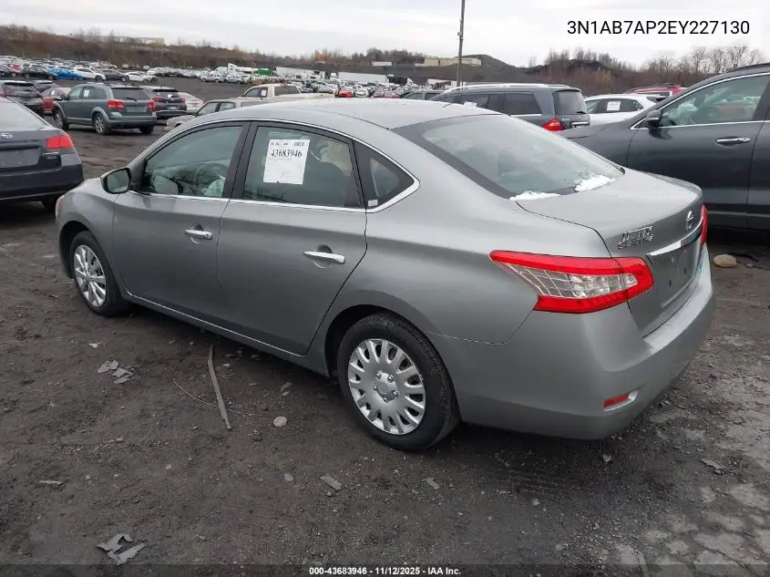3N1AB7AP2EY227130 2014 Nissan Sentra Fe+ S/Fe+ Sv/S/Sl/Sr/Sv