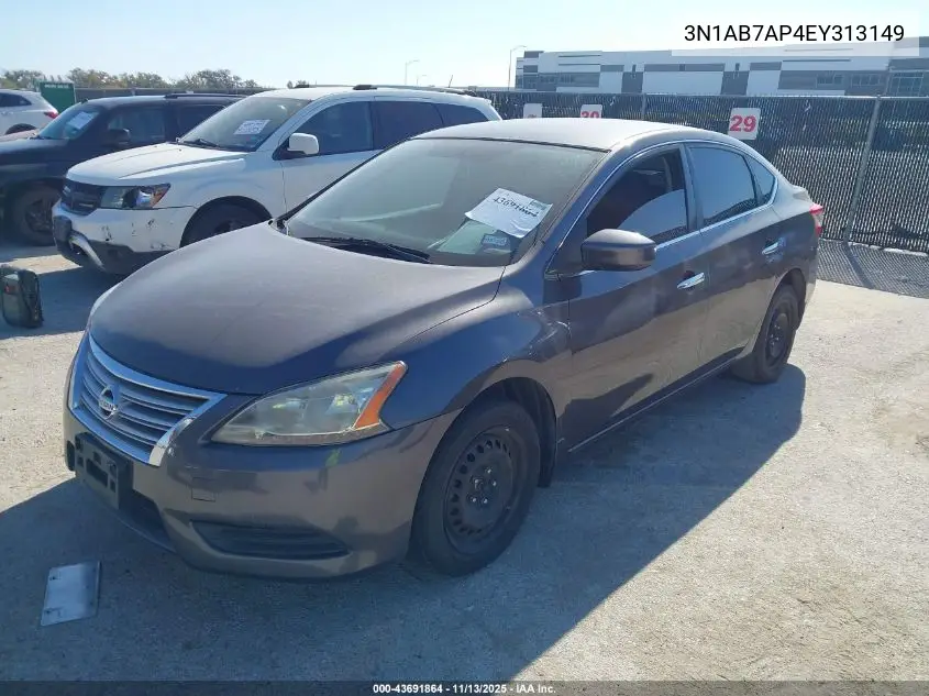 3N1AB7AP4EY313149 2014 Nissan Sentra Sv