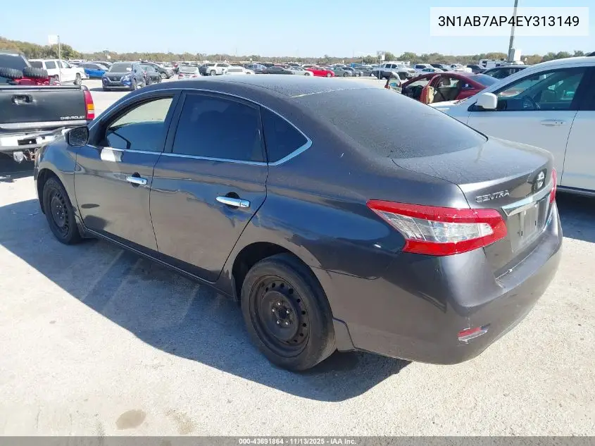 3N1AB7AP4EY313149 2014 Nissan Sentra Sv