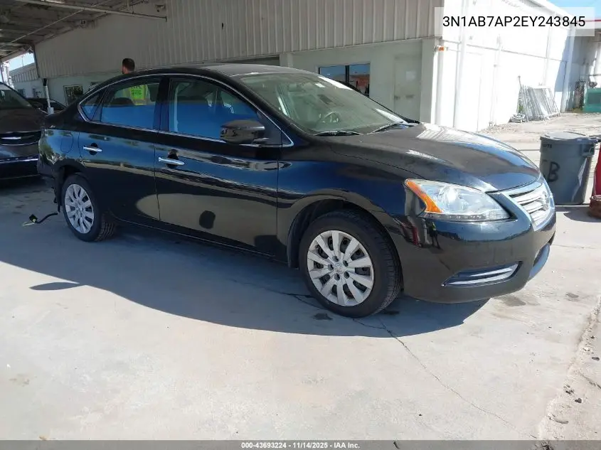 3N1AB7AP2EY243845 2014 Nissan Sentra Fe+ S/Fe+ Sv/S/Sl/Sr/Sv