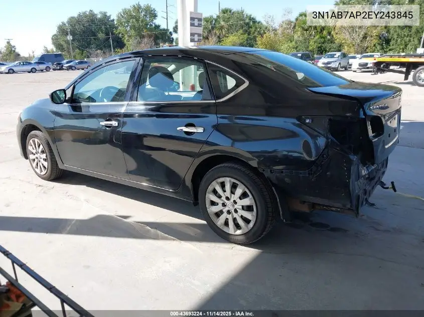 3N1AB7AP2EY243845 2014 Nissan Sentra Fe+ S/Fe+ Sv/S/Sl/Sr/Sv