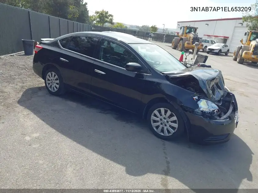 3N1AB7AP1EL653209 2014 Nissan Sentra S