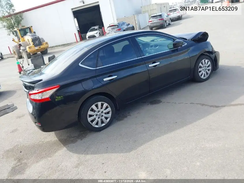 3N1AB7AP1EL653209 2014 Nissan Sentra S