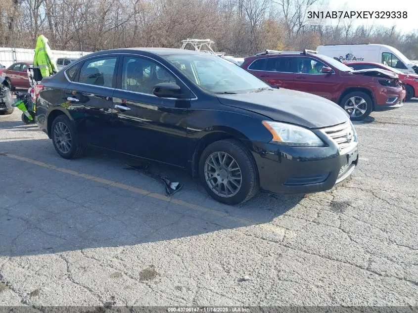 3N1AB7APXEY329338 2014 Nissan Sentra S