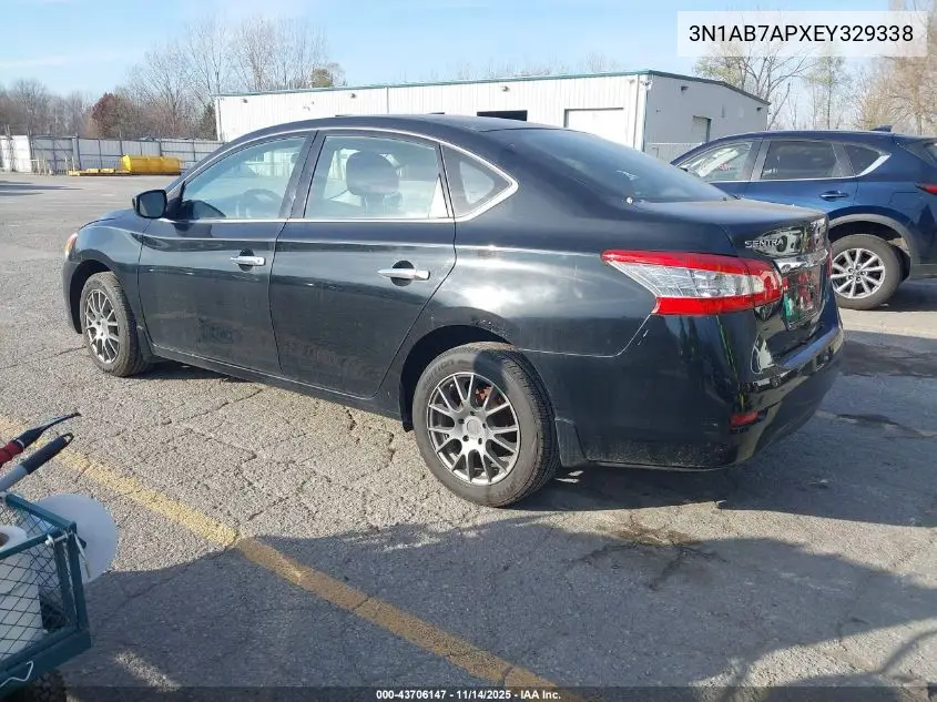 3N1AB7APXEY329338 2014 Nissan Sentra S
