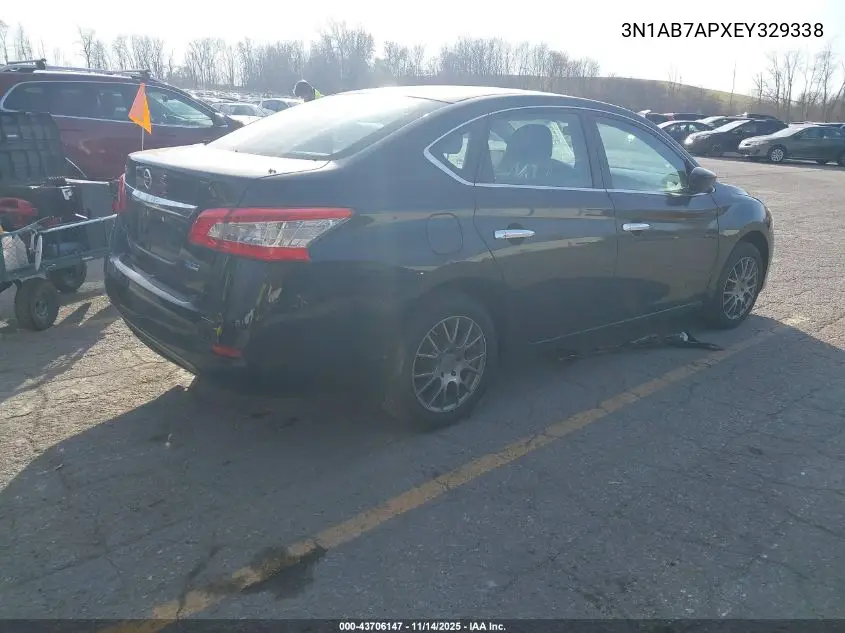 3N1AB7APXEY329338 2014 Nissan Sentra S