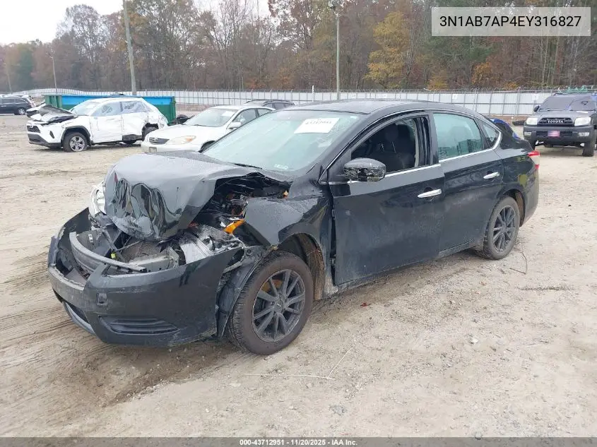3N1AB7AP4EY316827 2014 Nissan Sentra Fe+ S