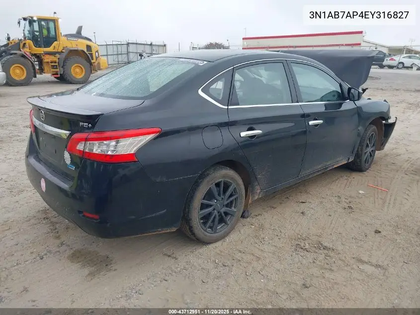 3N1AB7AP4EY316827 2014 Nissan Sentra Fe+ S