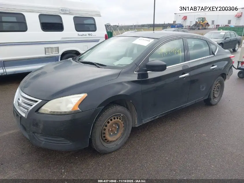 3N1AB7APXEY200306 2014 Nissan Sentra S
