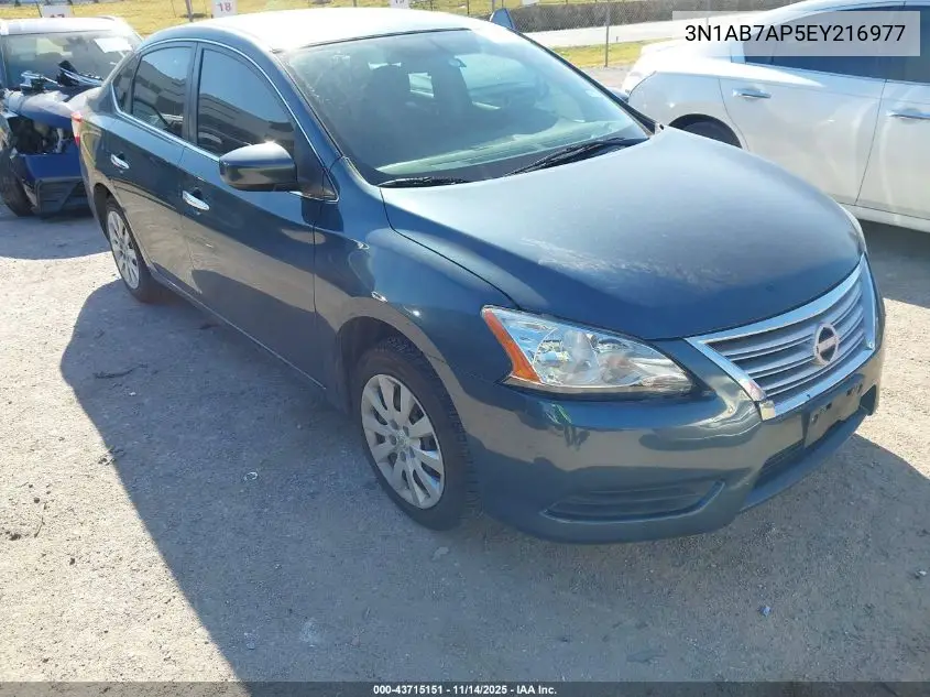3N1AB7AP5EY216977 2014 Nissan Sentra S