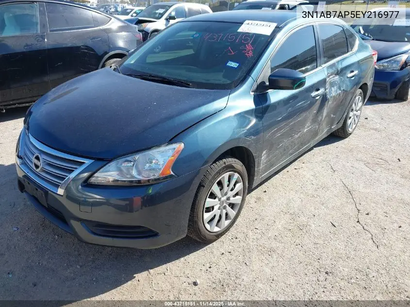 3N1AB7AP5EY216977 2014 Nissan Sentra S