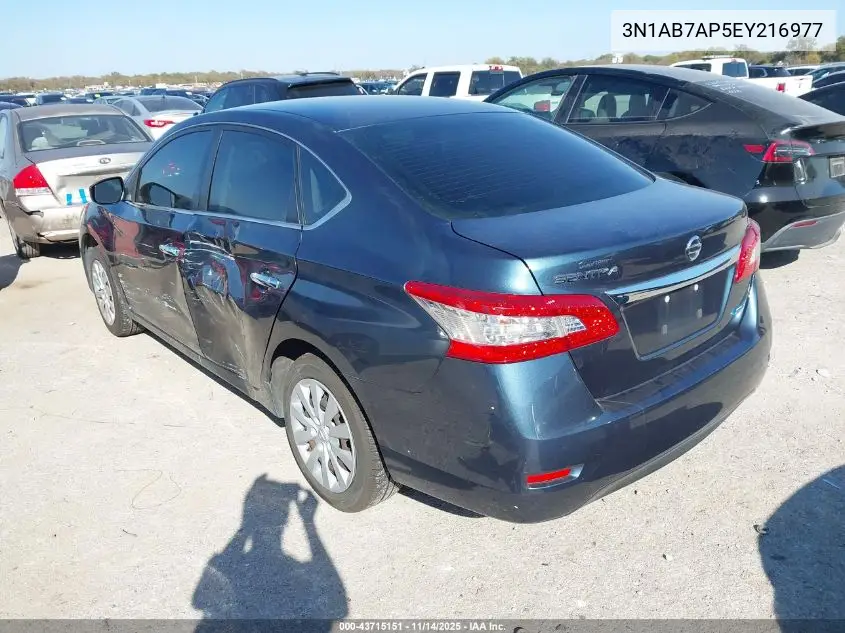 3N1AB7AP5EY216977 2014 Nissan Sentra S