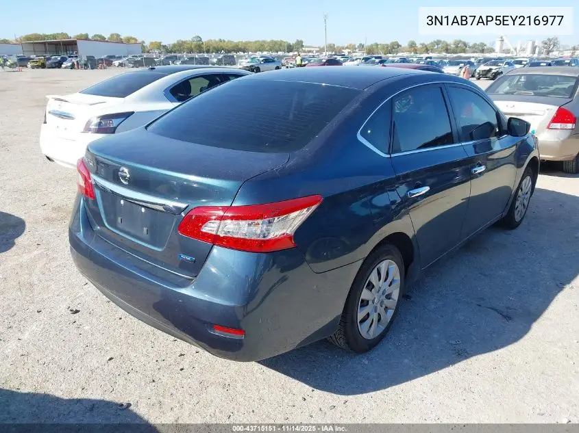 3N1AB7AP5EY216977 2014 Nissan Sentra S