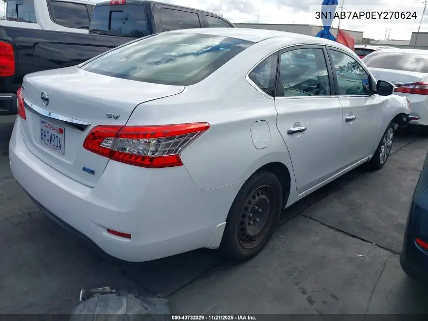 3N1AB7AP0EY270624 2014 Nissan Sentra Fe+ S/Fe+ Sv/S/Sl/Sr/Sv