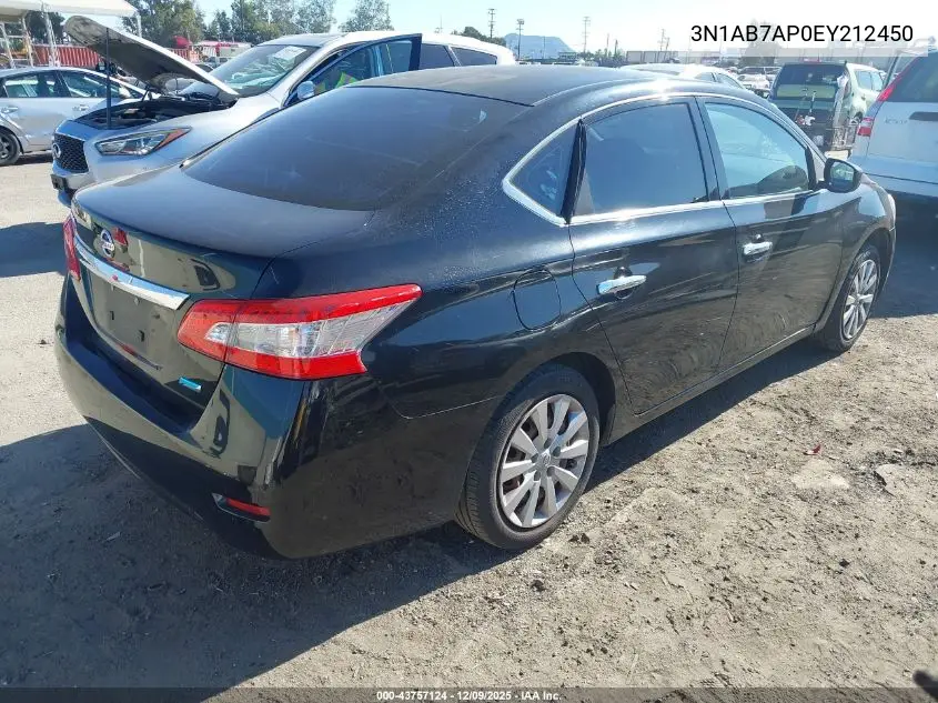 3N1AB7AP0EY212450 2014 Nissan Sentra S