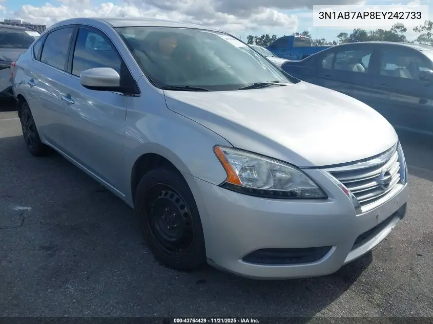 3N1AB7AP8EY242733 2014 Nissan Sentra Fe+ S/Fe+ Sv/S/Sl/Sr/Sv
