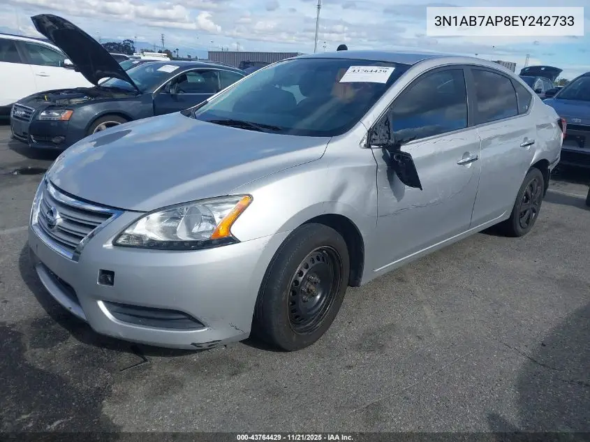 3N1AB7AP8EY242733 2014 Nissan Sentra Fe+ S/Fe+ Sv/S/Sl/Sr/Sv