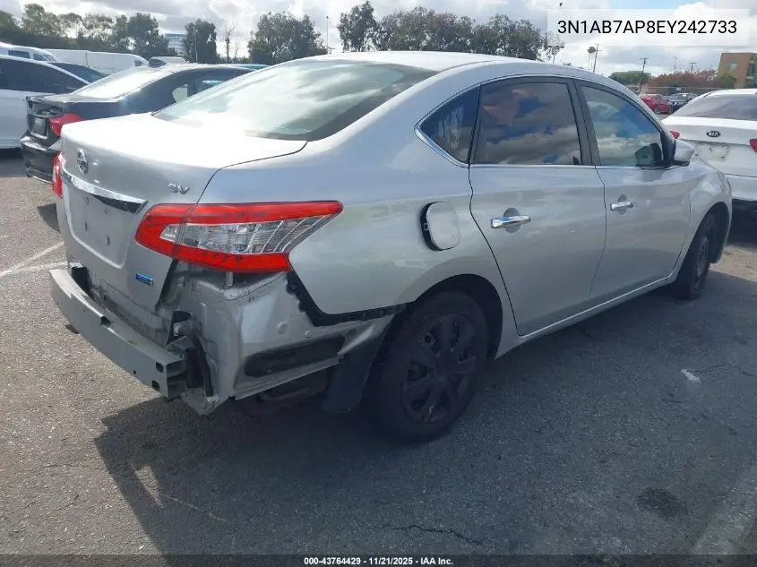 3N1AB7AP8EY242733 2014 Nissan Sentra Fe+ S/Fe+ Sv/S/Sl/Sr/Sv