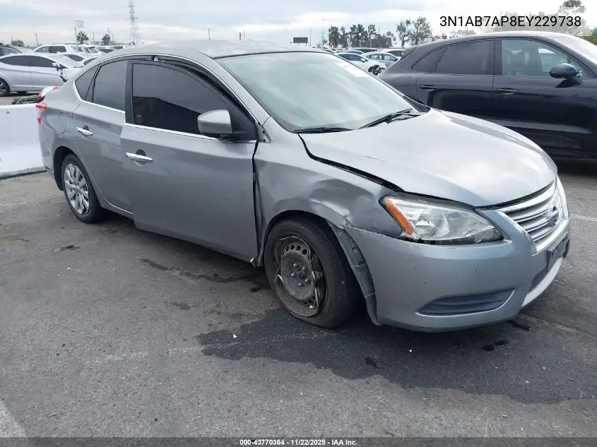 3N1AB7AP8EY229738 2014 Nissan Sentra Sv