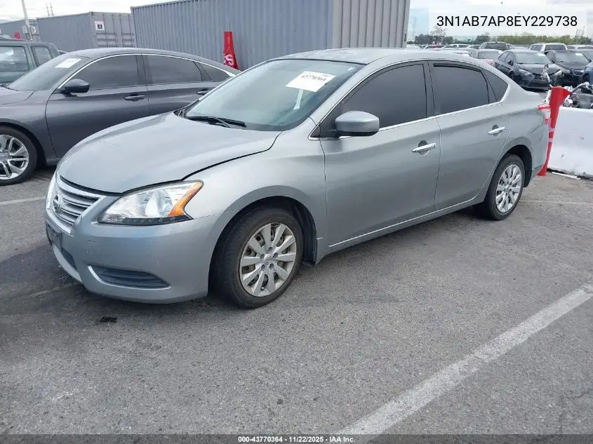 3N1AB7AP8EY229738 2014 Nissan Sentra Sv