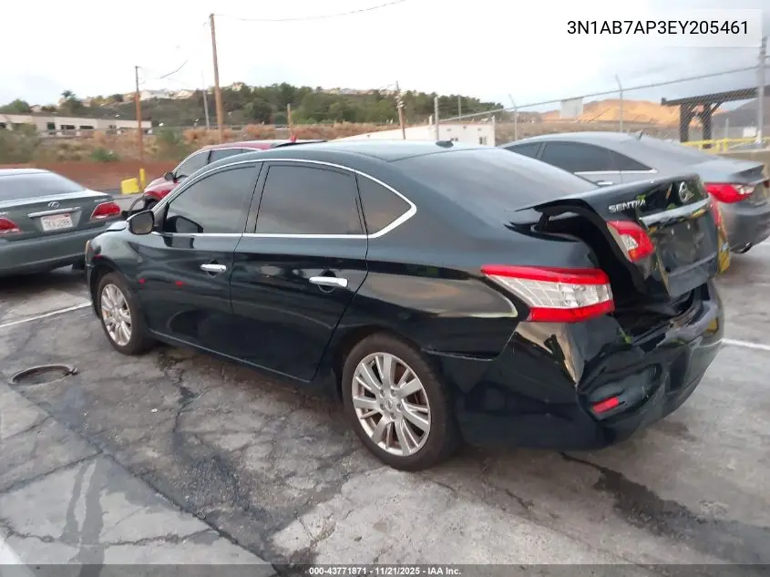 3N1AB7AP3EY205461 2014 Nissan Sentra Sl