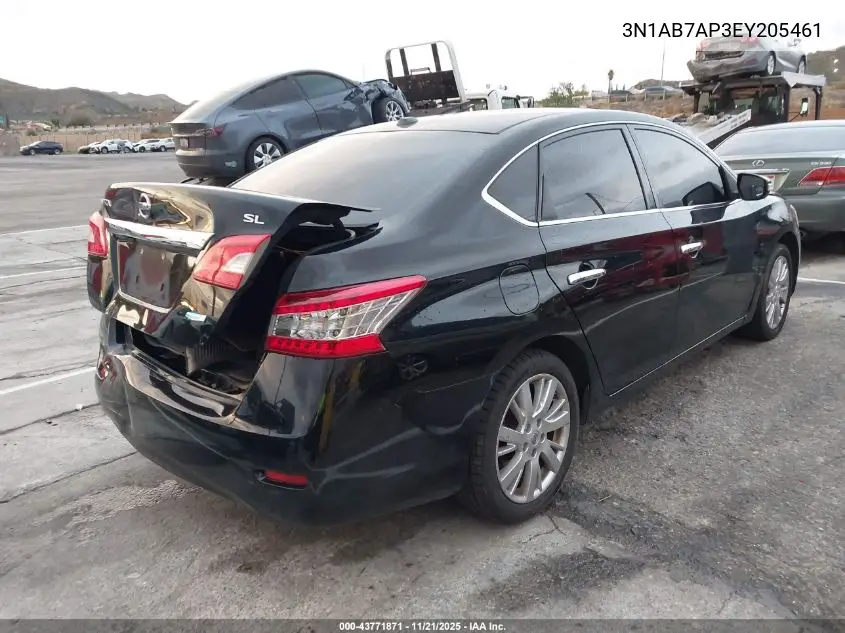 3N1AB7AP3EY205461 2014 Nissan Sentra Sl