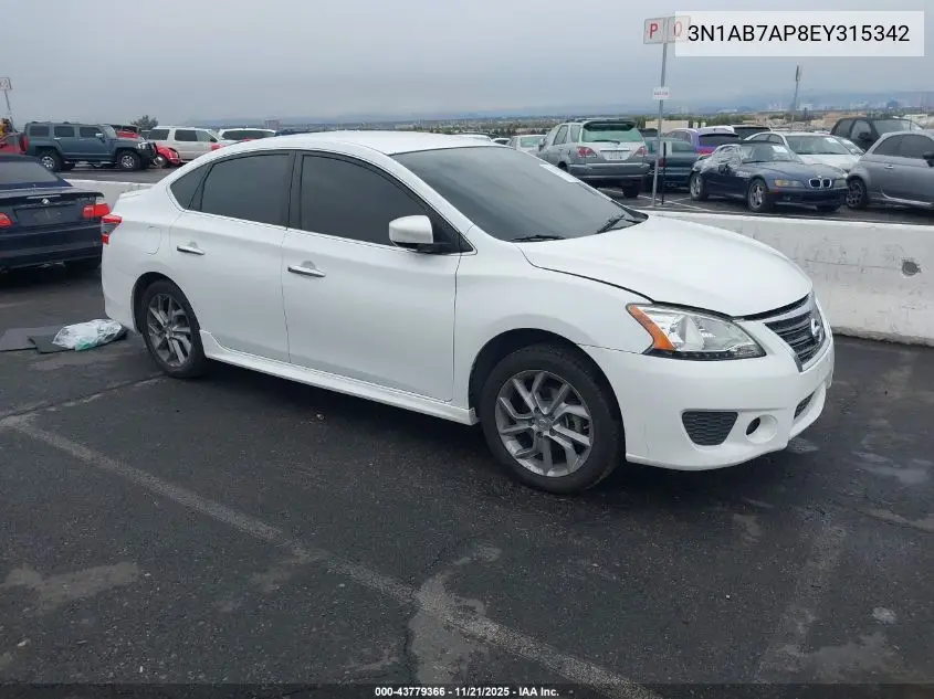 3N1AB7AP8EY315342 2014 Nissan Sentra Sr