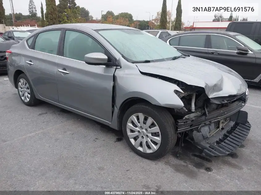 3N1AB7AP9EL691576 2014 Nissan Sentra S