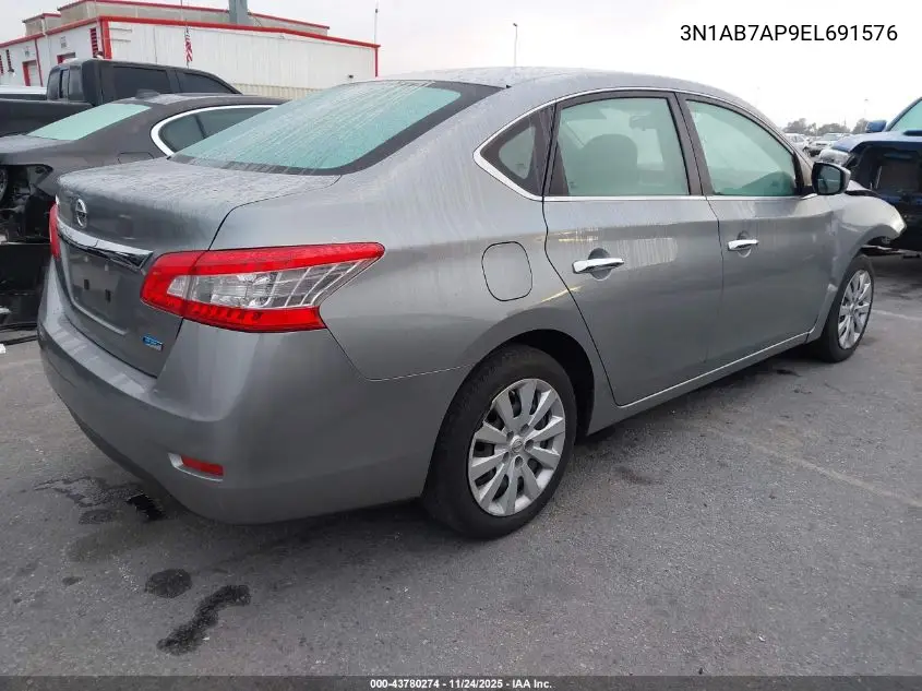 3N1AB7AP9EL691576 2014 Nissan Sentra S
