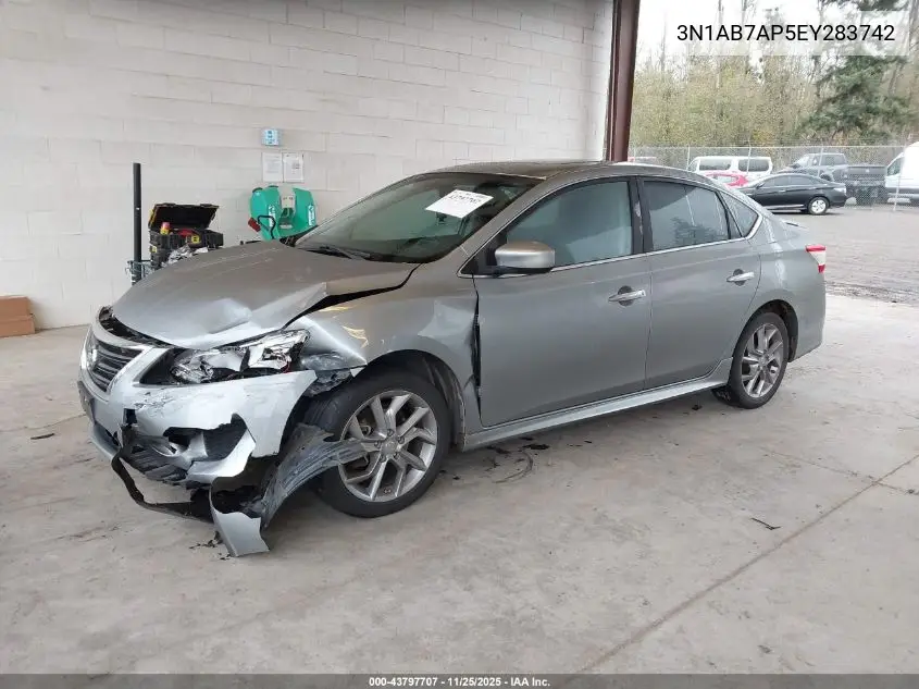 3N1AB7AP5EY283742 2014 Nissan Sentra Sr