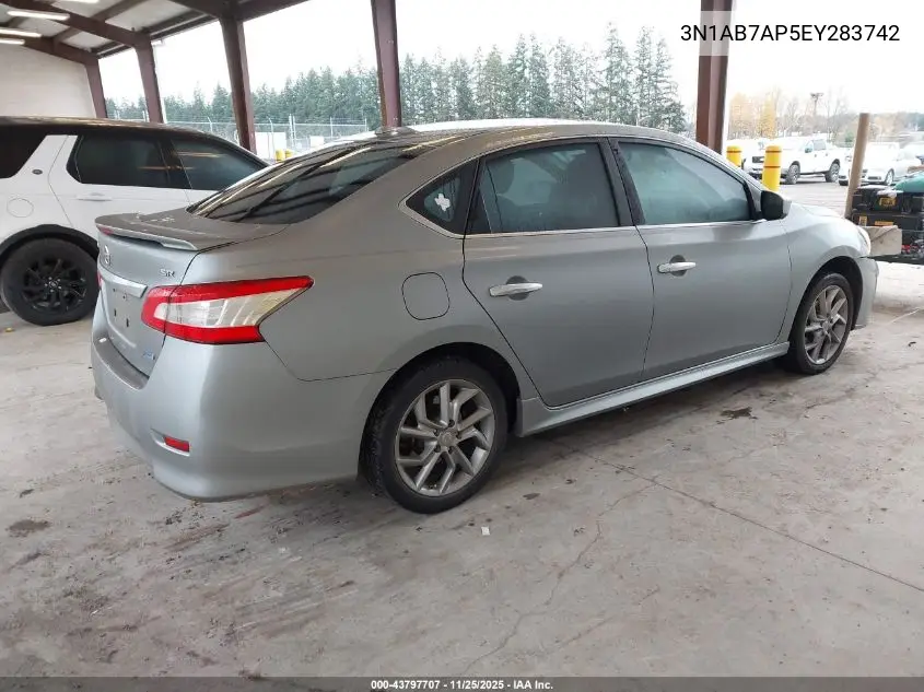 3N1AB7AP5EY283742 2014 Nissan Sentra Sr