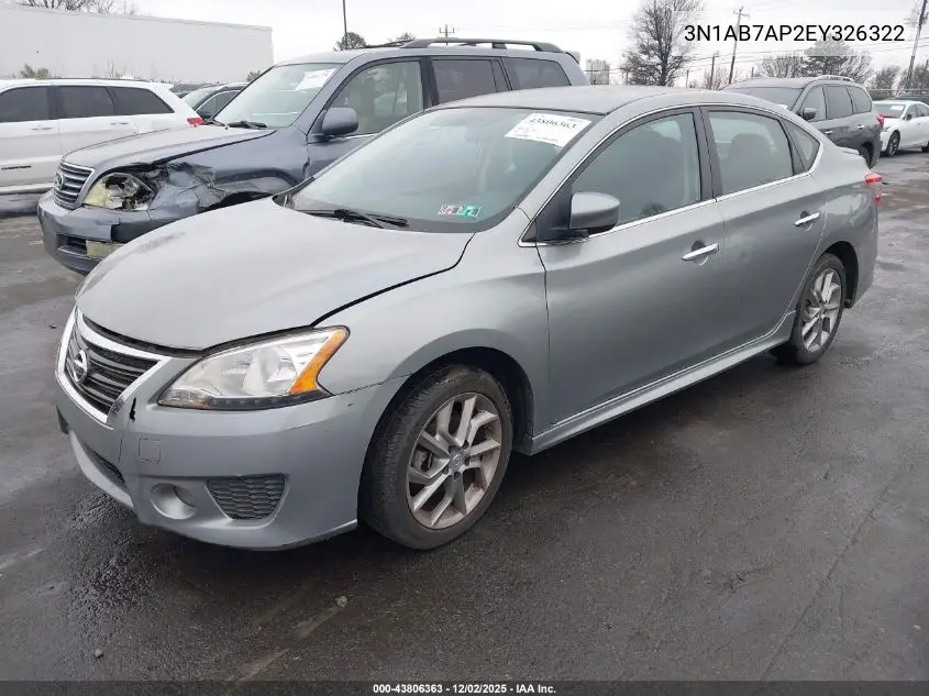 3N1AB7AP2EY326322 2014 Nissan Sentra Sr