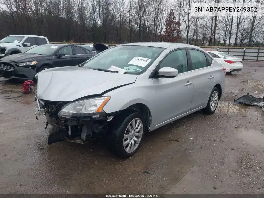 3N1AB7AP9EY249352 2014 Nissan Sentra Fe+ S/Fe+ Sv/S/Sl/Sr/Sv