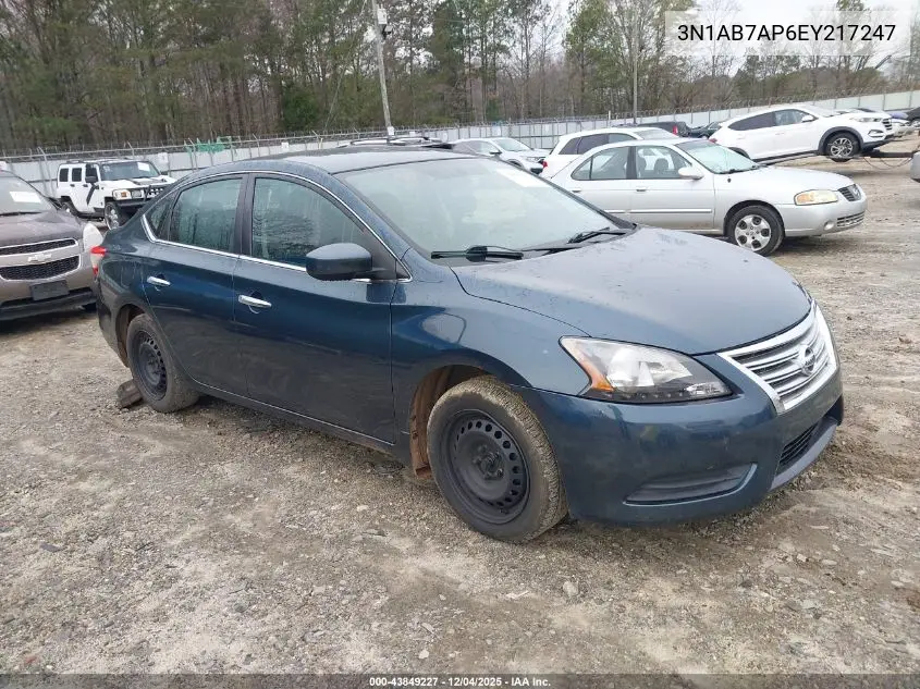 3N1AB7AP6EY217247 2014 Nissan Sentra Fe+ S/Fe+ Sv/S/Sl/Sr/Sv