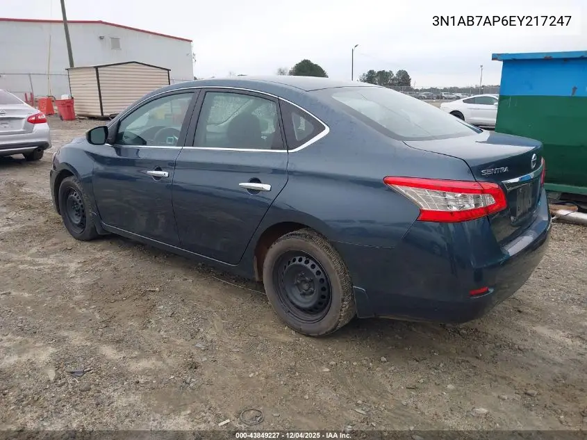 3N1AB7AP6EY217247 2014 Nissan Sentra Fe+ S/Fe+ Sv/S/Sl/Sr/Sv