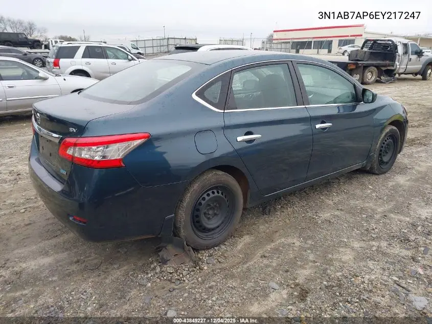 3N1AB7AP6EY217247 2014 Nissan Sentra Fe+ S/Fe+ Sv/S/Sl/Sr/Sv