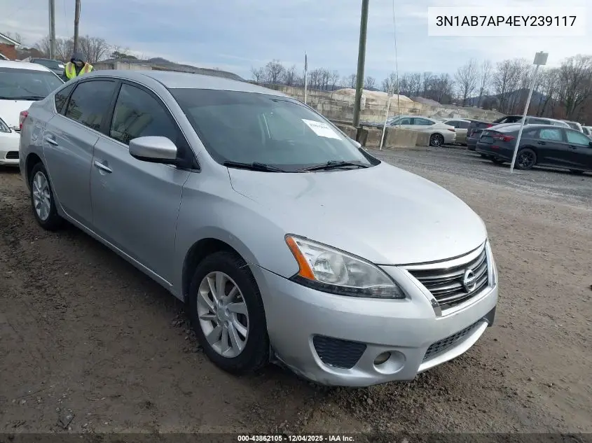 3N1AB7AP4EY239117 2014 Nissan Sentra Sv