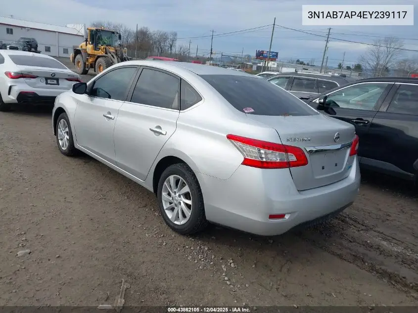 3N1AB7AP4EY239117 2014 Nissan Sentra Sv