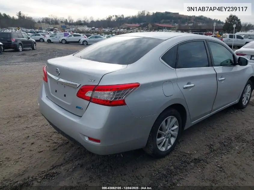 3N1AB7AP4EY239117 2014 Nissan Sentra Sv